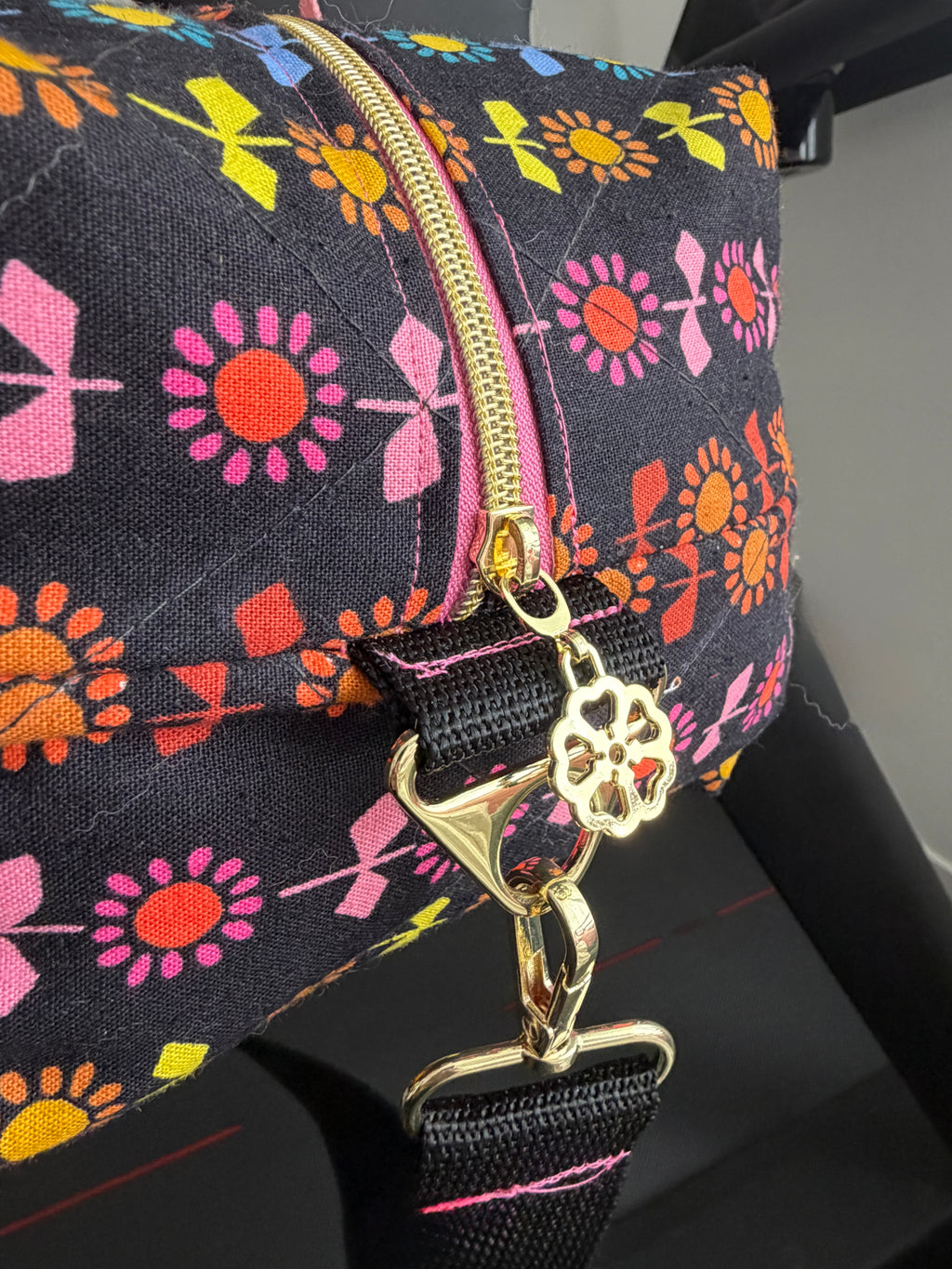 Black Daisy Duffle
