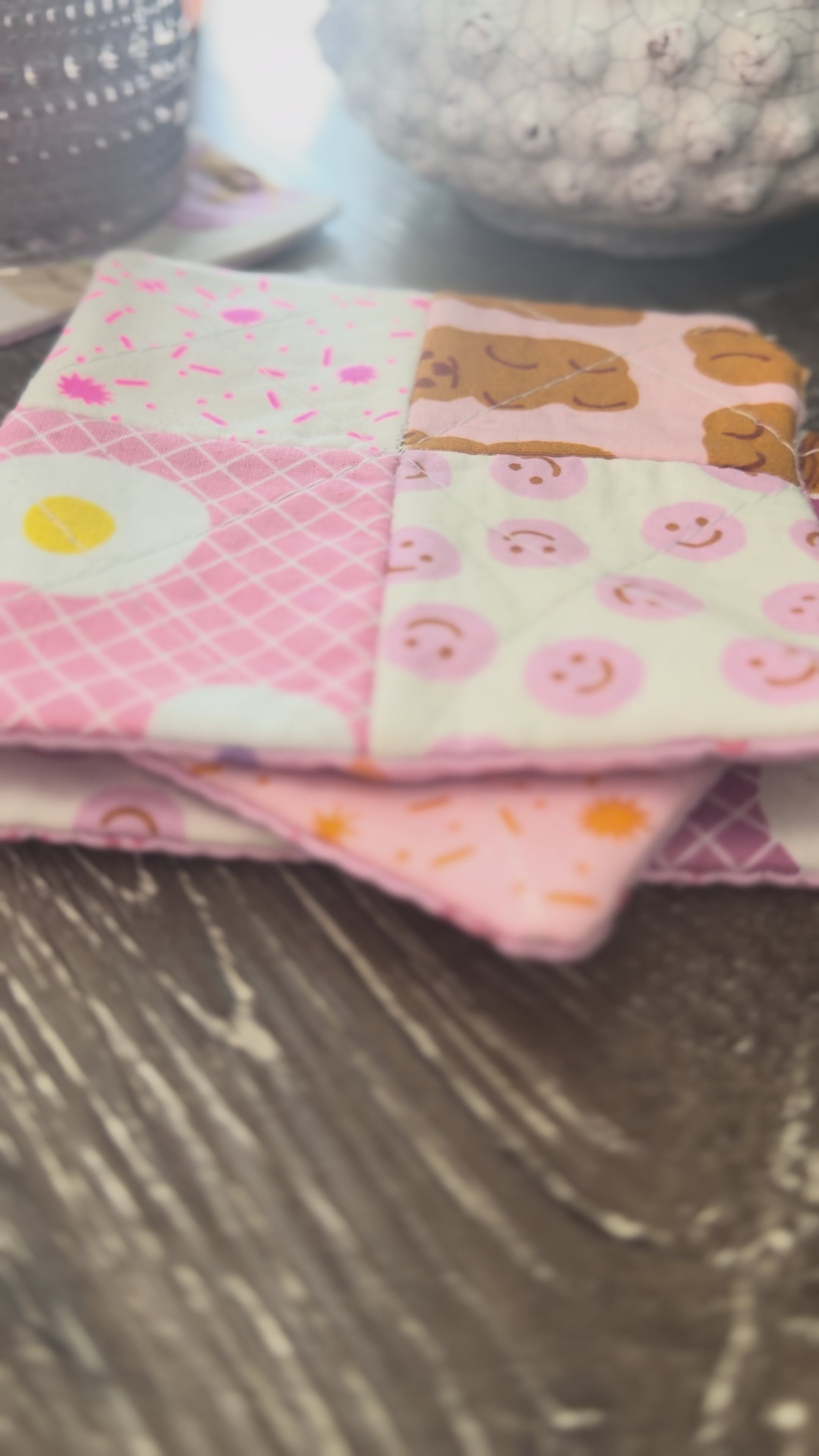 Set of 4 Quilted Coasters